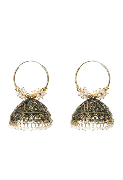 Mominos Fashion Johar Kamal Latest Designer Golden Color Jhumkas