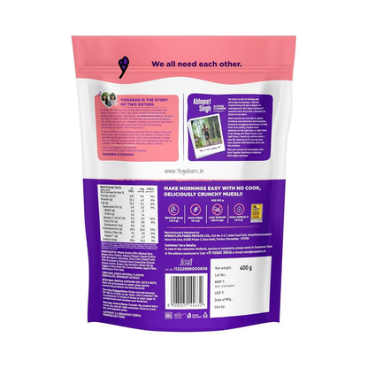 Yoga Bar Wholegrain Breakfast Muesli - Fruits, Nuts + Seeds + Dark Chocolate