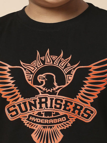 Fancode Kids Typography Printed Round Neck Sunrisers Hyderabad IPL T-Shirt