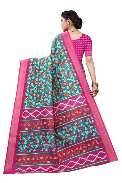 Vamika Rama Green Linen Jari Border Saree (JANKI RAMA)