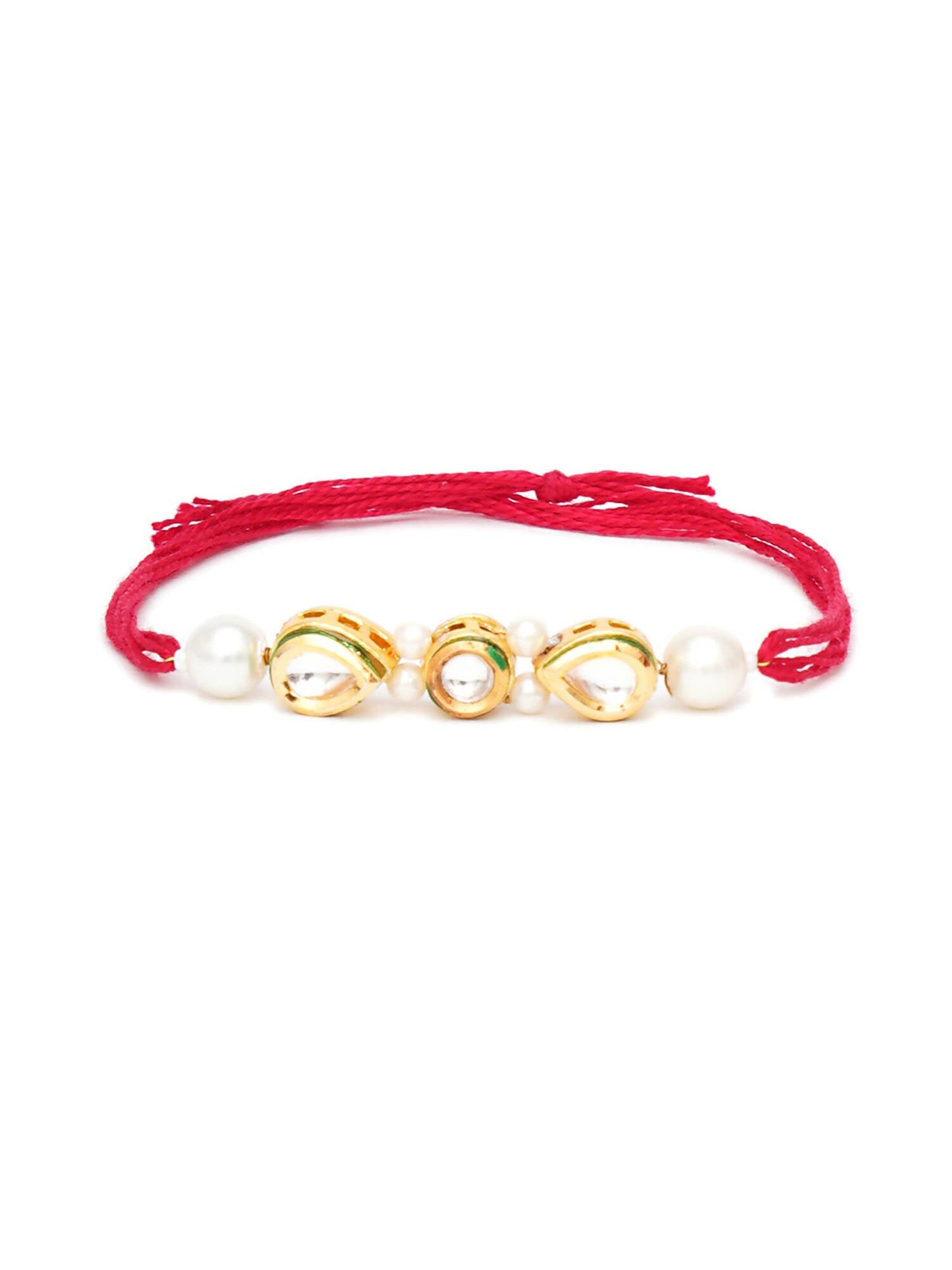 Designer kundan Rakhi - Ruby Raang
