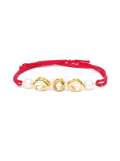 Designer kundan Rakhi - Ruby Raang