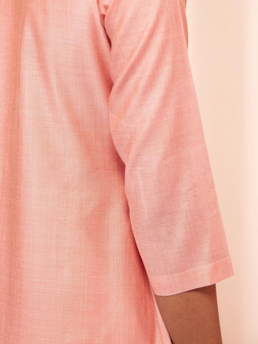 Likha Shaan-E-Avadh Peach Zari Mirror Work Kurta, Pant & Dupatta LIKSKD131 (Set of 3)