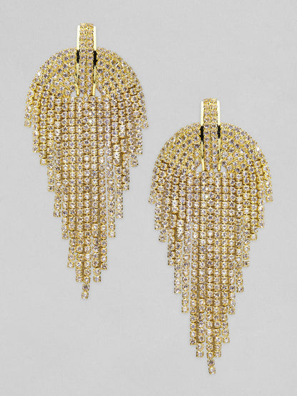 Tokyo Talkies Gold-Toned Contemporary Drop Earrings