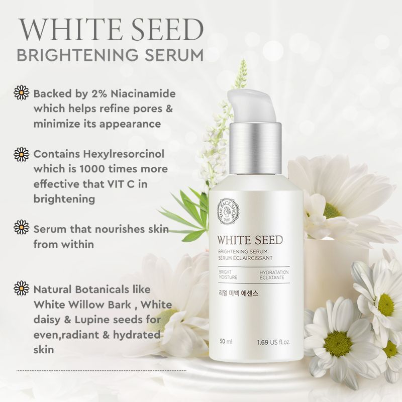 The Face Shop White Seed Brightening Serum With Niacinamide & Hexylresorcinol - 50 ml