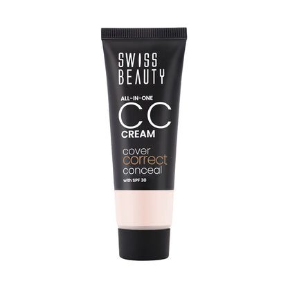 Swiss Beauty All-In-One CC Cream Cover Correct & Conceal - 01 Light Ivory