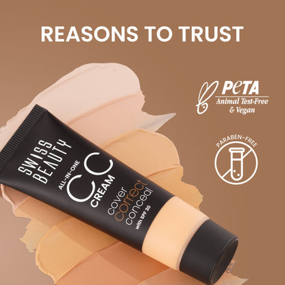 Swiss Beauty All-In-One CC Cream Cover Correct & Conceal - 03 Fair Natural