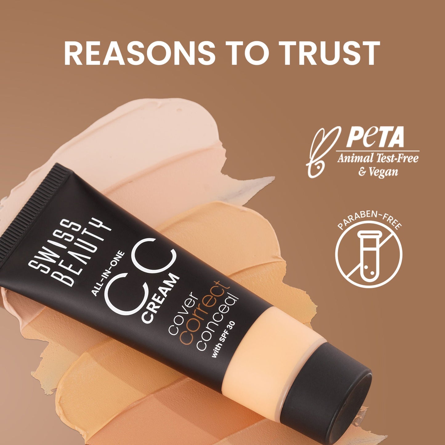 Swiss Beauty All-In-One CC Cream Cover Correct & Conceal - 04 Light Beige