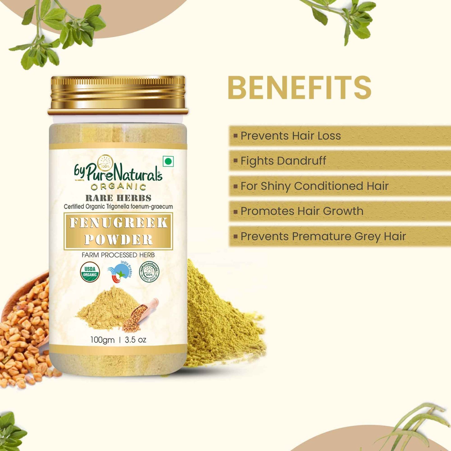 byPureNaturals Organic Fenugreek Powder