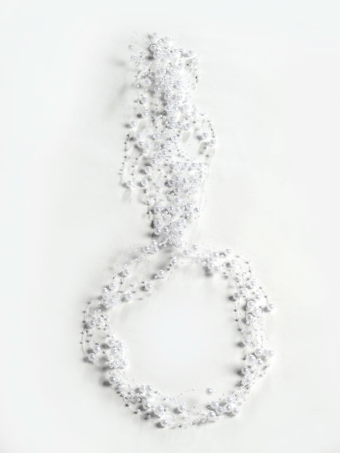 Panash Women White Pearls Embellished Tiara