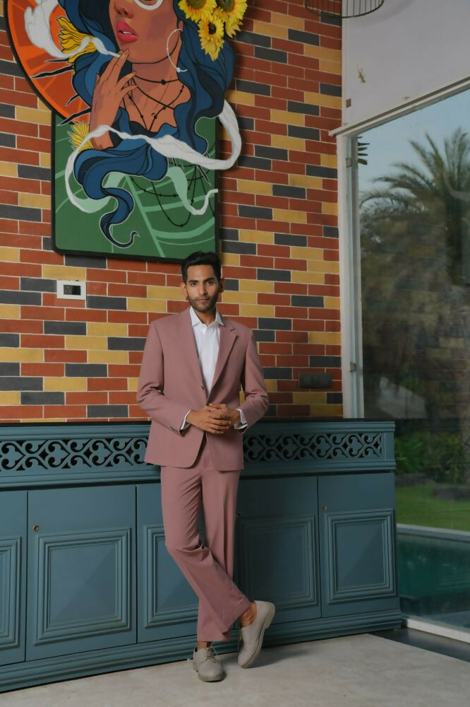 Vienna Mauve Blazer Set – 4-Way Stretch Tailored Suit For Men | Wedding & Party Wear by Hilo Design