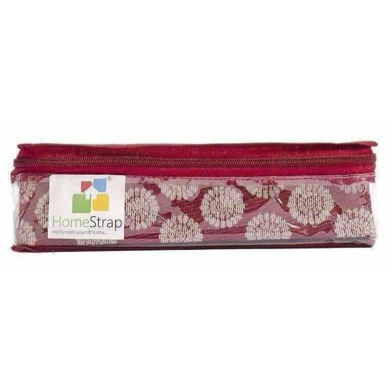 Home Strap Single Rod Brocade Bangle Box - Maroon