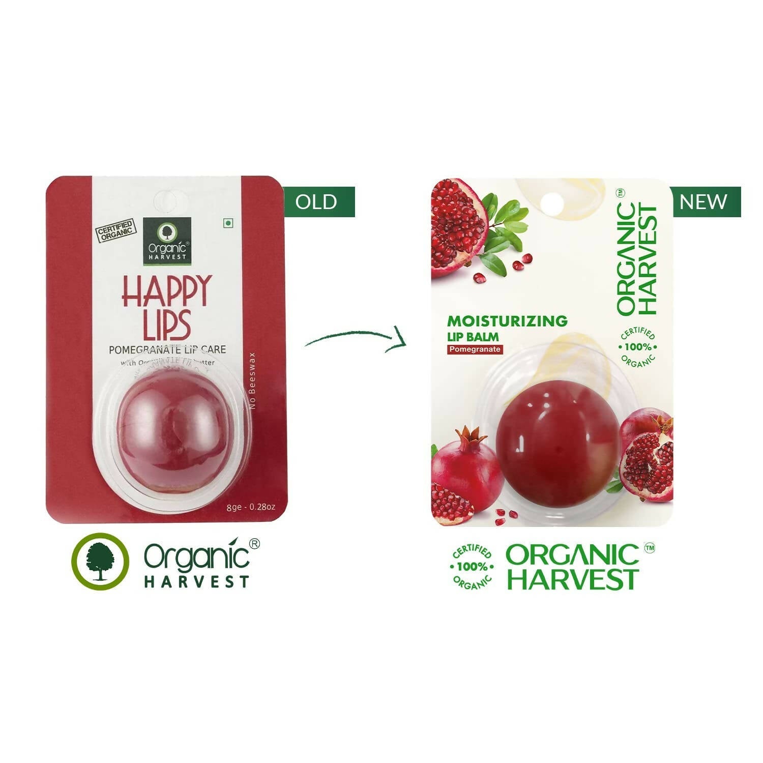 Organic Harvest Pomegranate Moisturizing Lip Balm - 4 gms