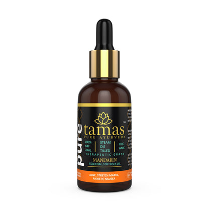Tamas Pure Ayurveda 100% Organic Mandarin Essential Oil - USDA Certified Organic