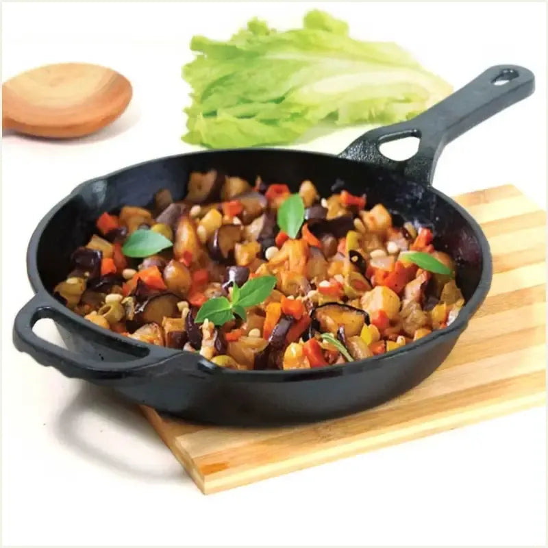 The Indus Valley Cast Iron Frying Pan Pre-Seasoned 26.2cm