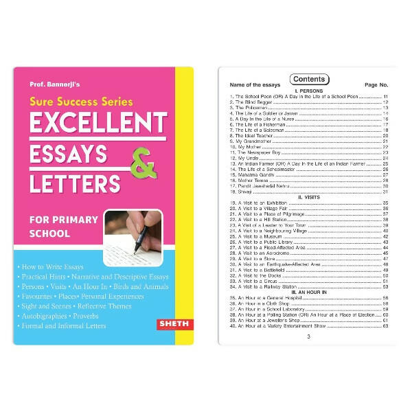 Prof. Bannerji's Sure Success Excellent Essays And Letters for Primary School | Age 7-15 years