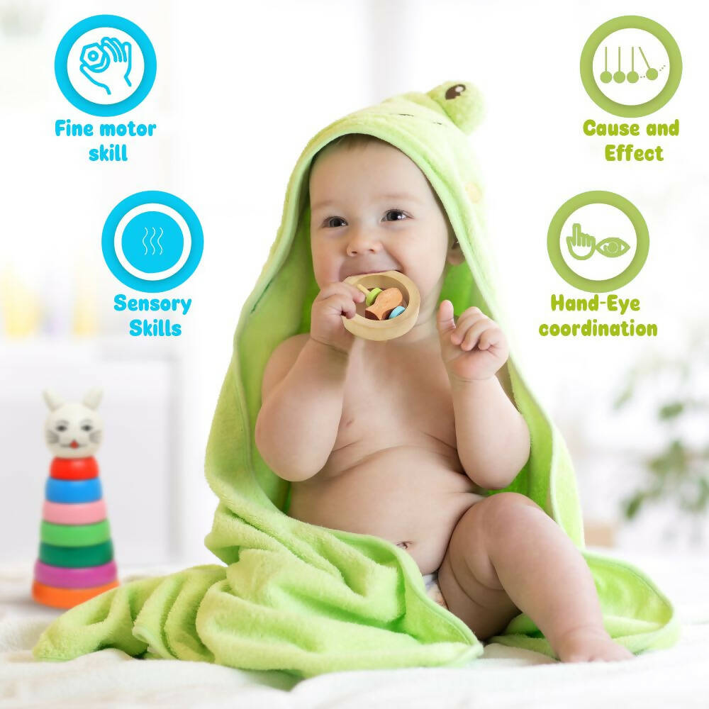 Matoyi Gifting Set - Wooden Baby Rattles