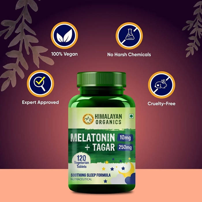 Himalayan Organics Melatonin 10 mg + Tagar - 120 Tablets