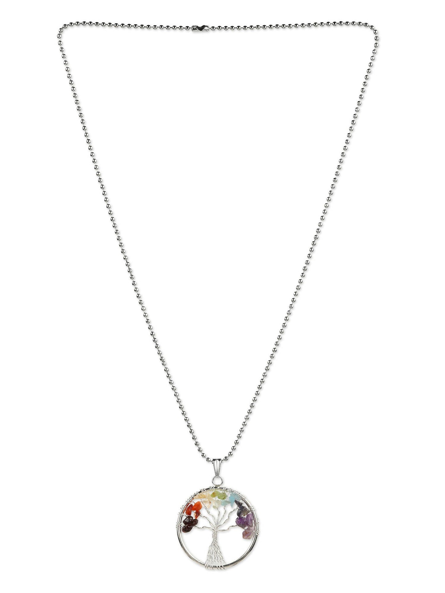 Women's Silver-Toned Blue Silver-Plated Handcrafted Chain - Ruby Raang