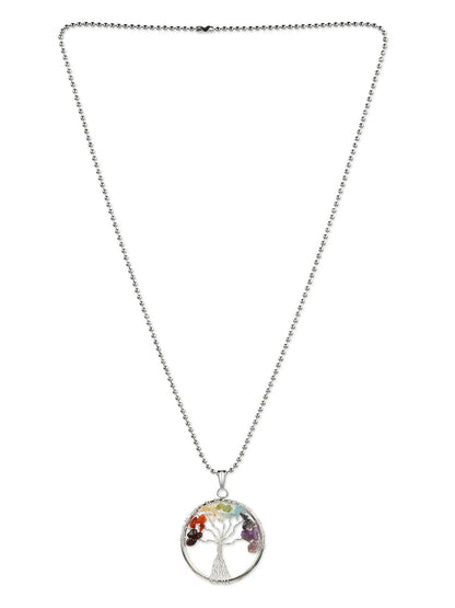 Women's Silver-Toned Blue Silver-Plated Handcrafted Chain - Ruby Raang