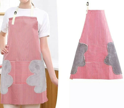 Yanci Waterproof Kitchen Apron With Pockets-Red