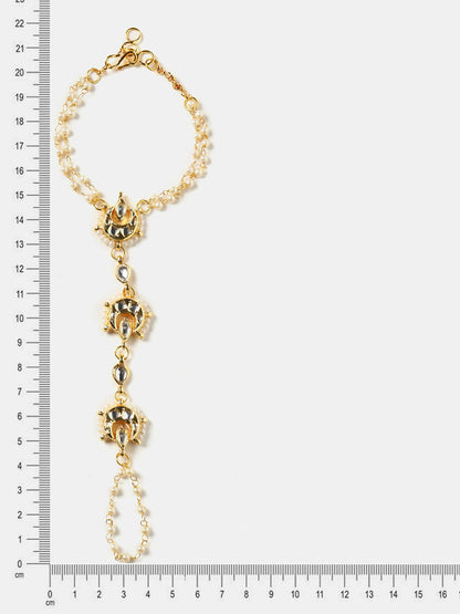 Ruby Raang Moon Pearl Hand Chain
