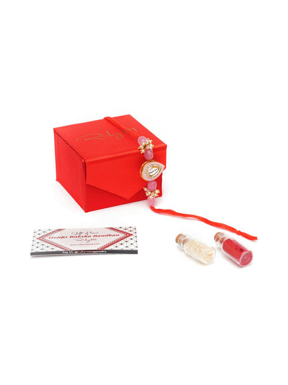 Designer kundan Rakhi - Ruby Raang