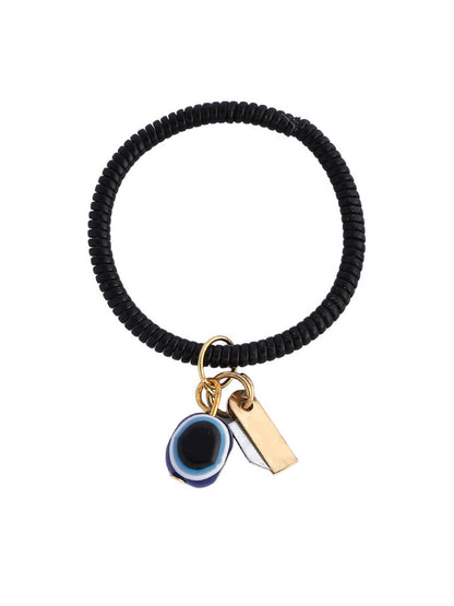 VOJ Women Black Color stainless steel Bracelet