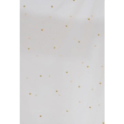 A R Silk Women's Moti Work Net Off White Dupattas and Chunnis