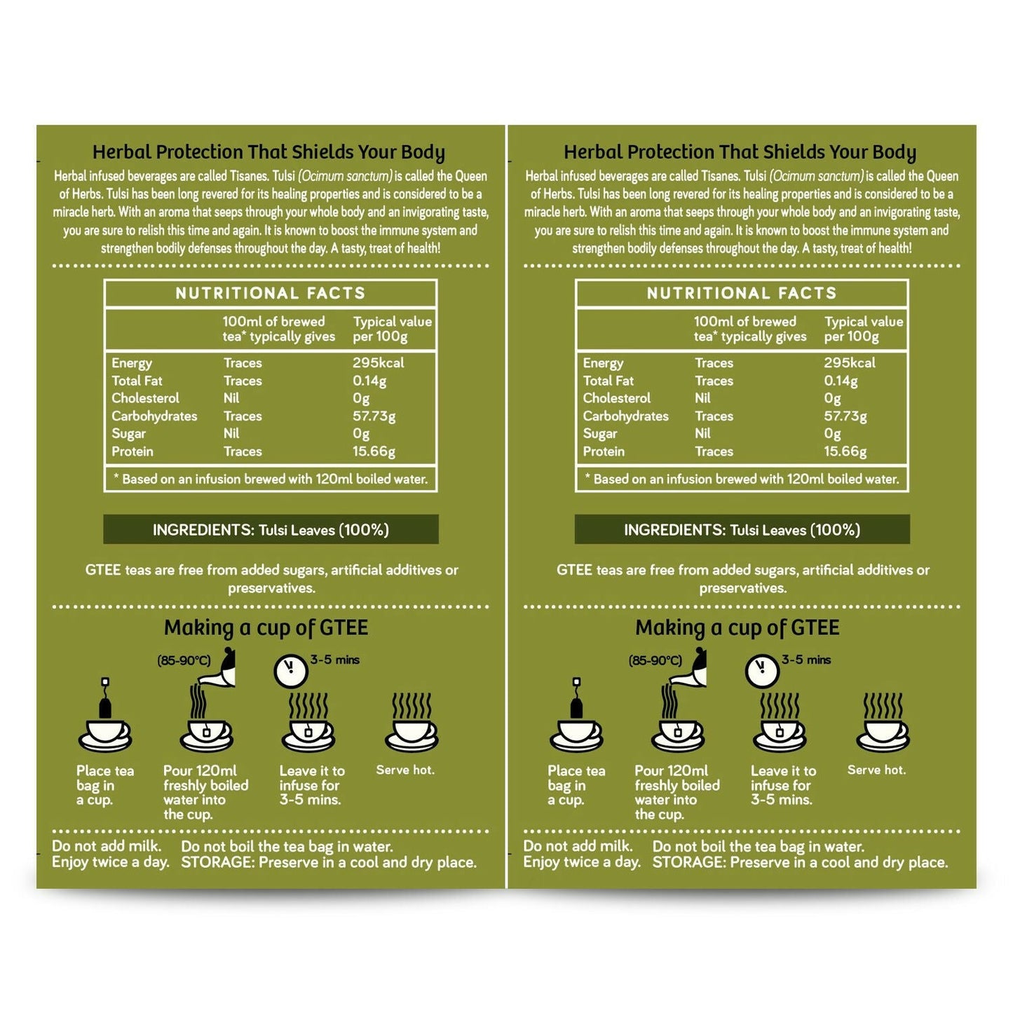 Gtee Tulsi Tea Bags