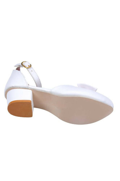 Tiny Bugs Girls Bow Embellished Ballerinas - White