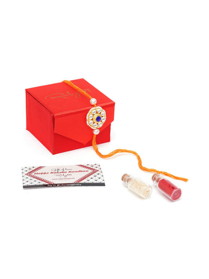 Designer kundan Rakhi - Ruby Raang