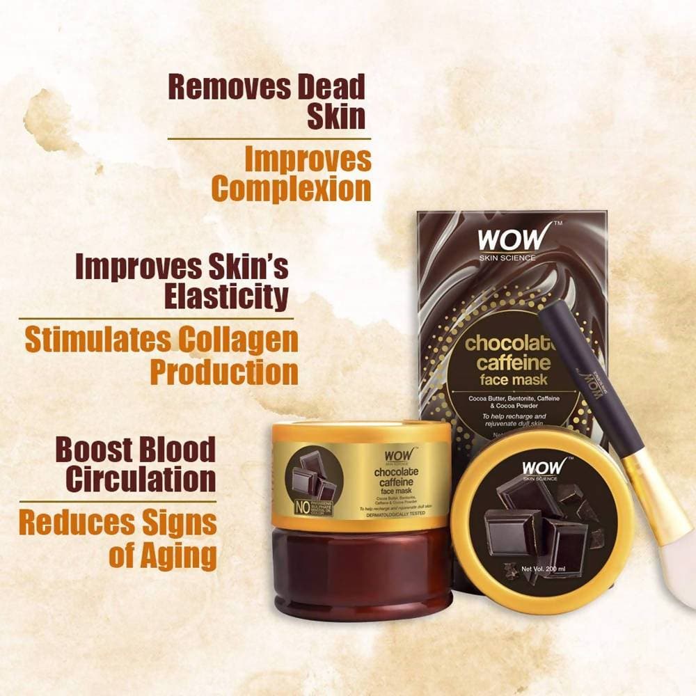 Wow Skin Science Chocolate Caffeine Face Mask - 200 ml