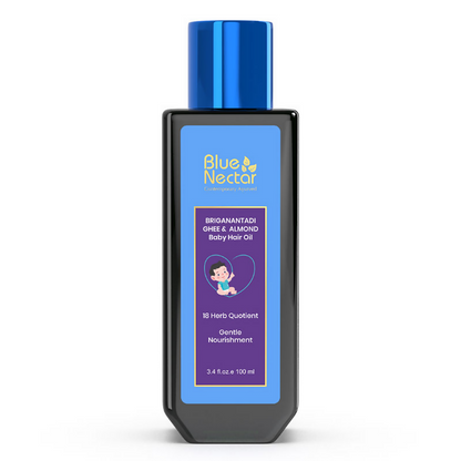 Blue Nectar Baby Hair Oil With Organic Ghee & Almond Oil