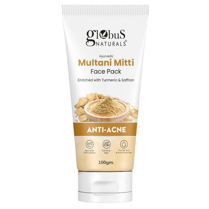 Globus Naturals Anti Acne Multani Mitti Face Pack, For Oily & Acne Prone Skin