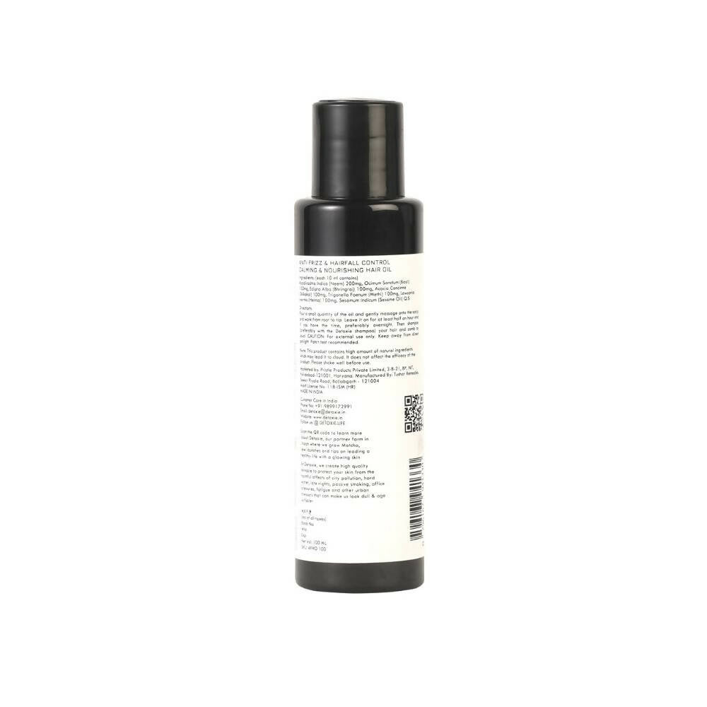 Detoxie Anti-Frizz Hairfall Control Calming & Nourishing Hair Oil - 100 ml