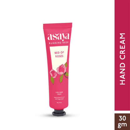 Asaya Bed of Roses Hand Cream Softens Dry, Rough Hands For Men & Women