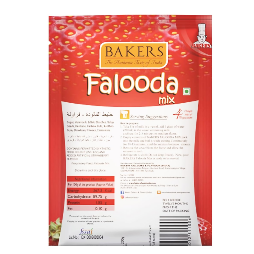 BAKERS Strawberry Flavored Falooda Mix