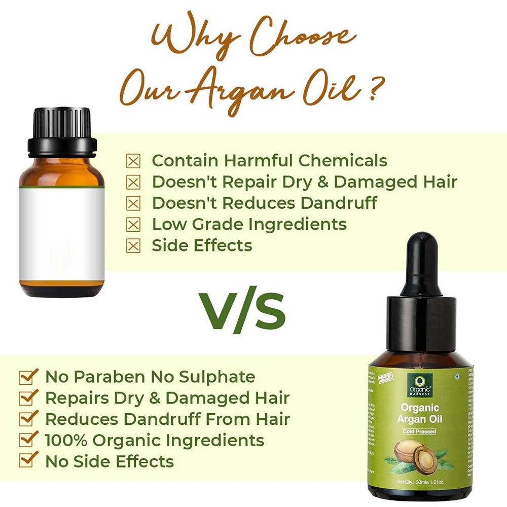 Organic Harvest Cold Pressed Organic Argan Oil - 30 ml