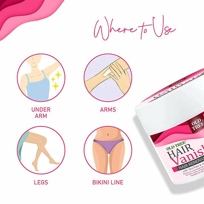 Old Tree Hair Vanish Hair Removal Gel with Aloe Vera & Tea Tree