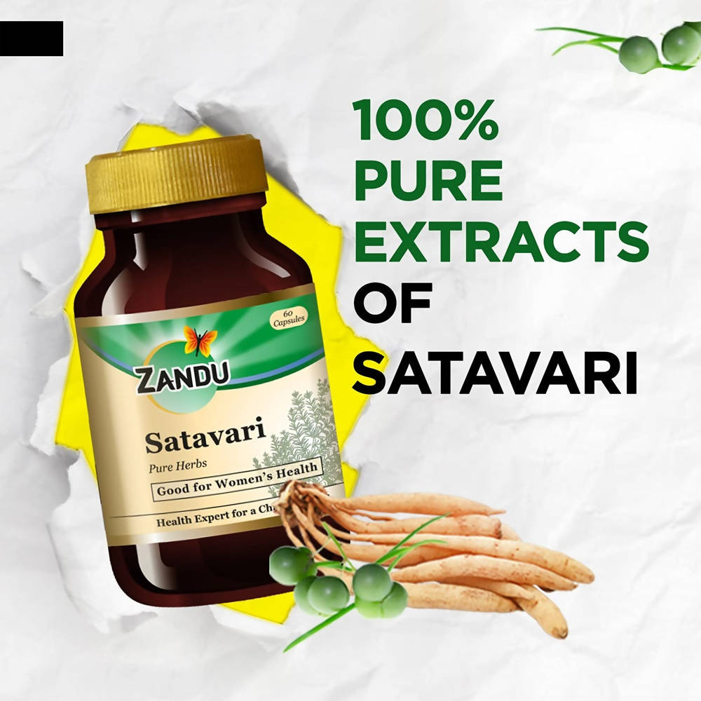 Zandu Satavari Pure Herbs Capsules - 60 Caps