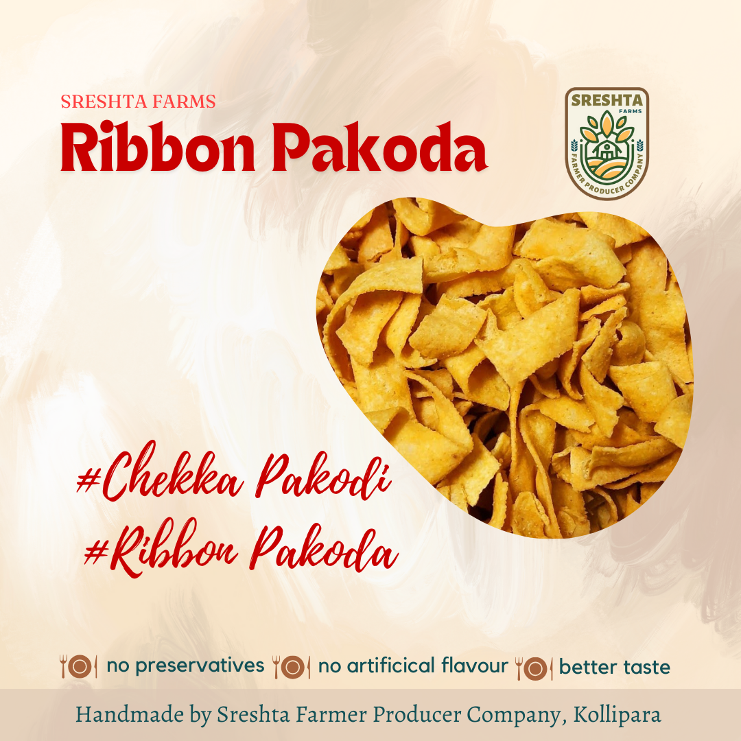 Sreshta Farms Chekka Pakodi /Ribbon Pakoda - 250 gms
