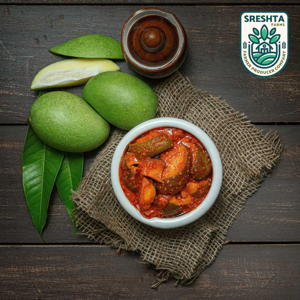 Sreshta Farms Spicy Mango Pickle - 250 gms