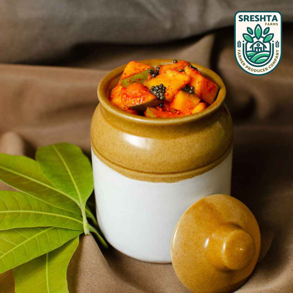 Sreshta Farms Spicy Mango Pickle - 250 gms
