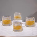 Nestroots Scotch Dancing Glass Set of 4 Whiskey Tumblers