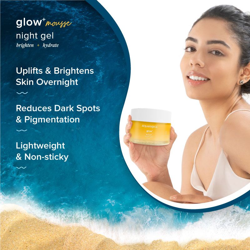 Aqualogica Glow+ Mousse Night Gel - 50 gms