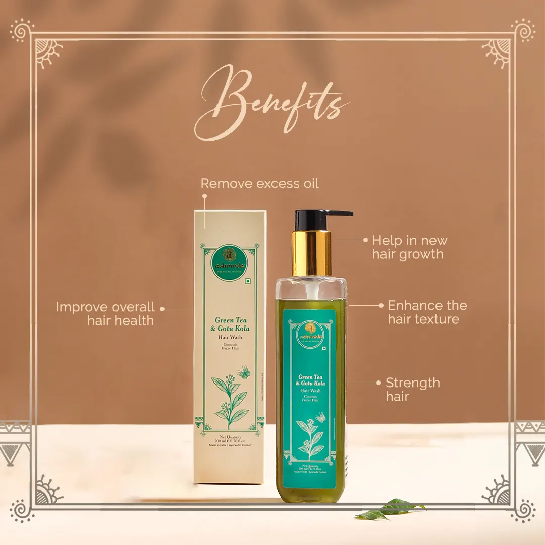 Ashpveda Green Tea & Gotukola Hair Wash