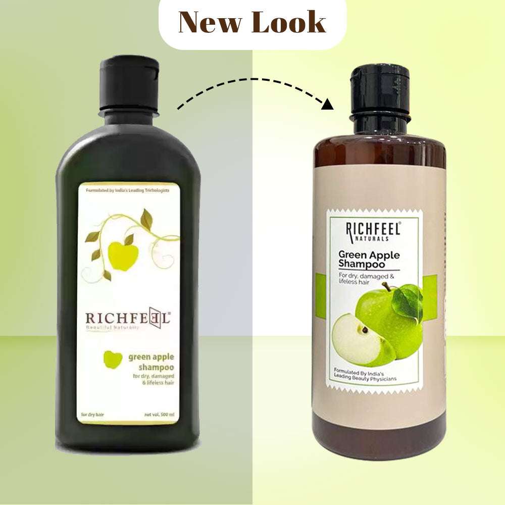 Richfeel Naturals Green Apple Shampoo - 500 ml