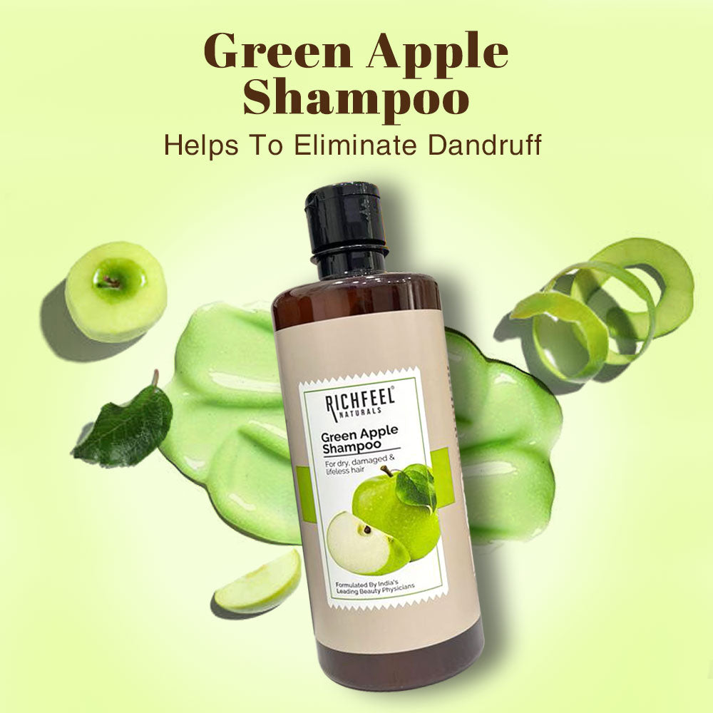 Richfeel Naturals Green Apple Shampoo - 500 ml
