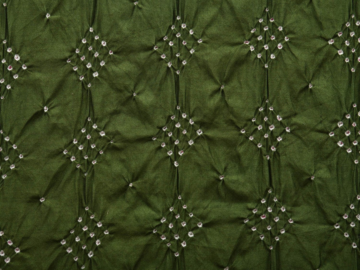 Green Bandhani Silk Handloom Stole with Mango Design - Global Threads
